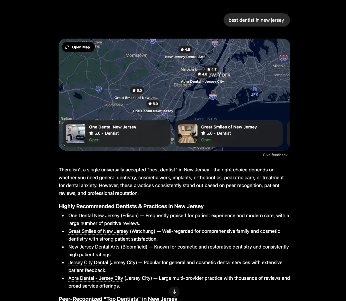 AI Search Visibility for Local SEO for Dentists